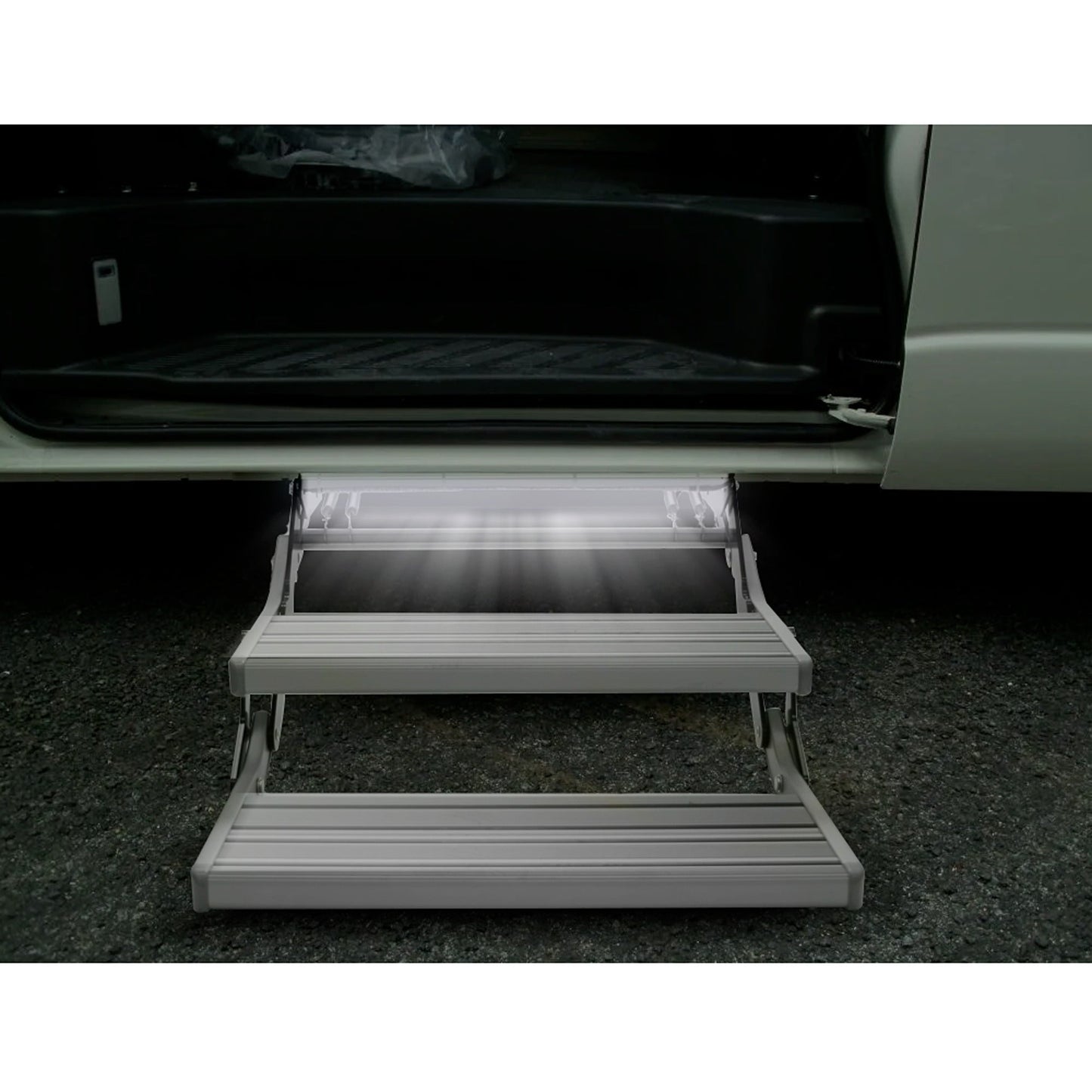 LED Step Double Folding Camper Trailer Aluminium Caravan Motorhome Steps