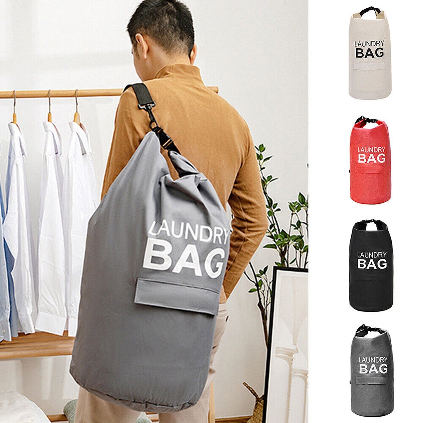 70L Oxford Foldable Laundry Bag Durable and Washable Organizer
