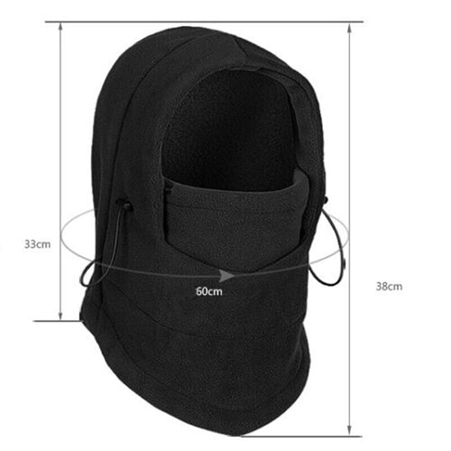 Fleece Hood Winter Thermal Balaclava Ski Face Mask Neck Warmer Cap