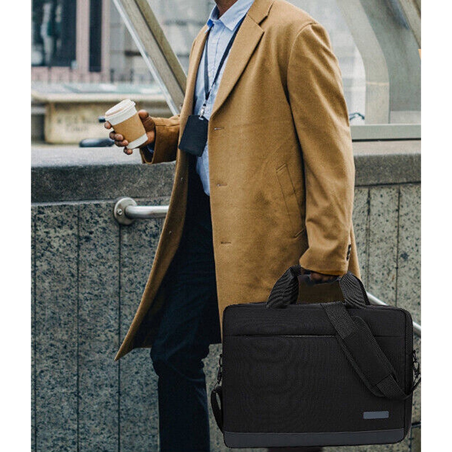 Black Laptop Sleeve Briefcase for Macbook Dell Sony Portable Carry