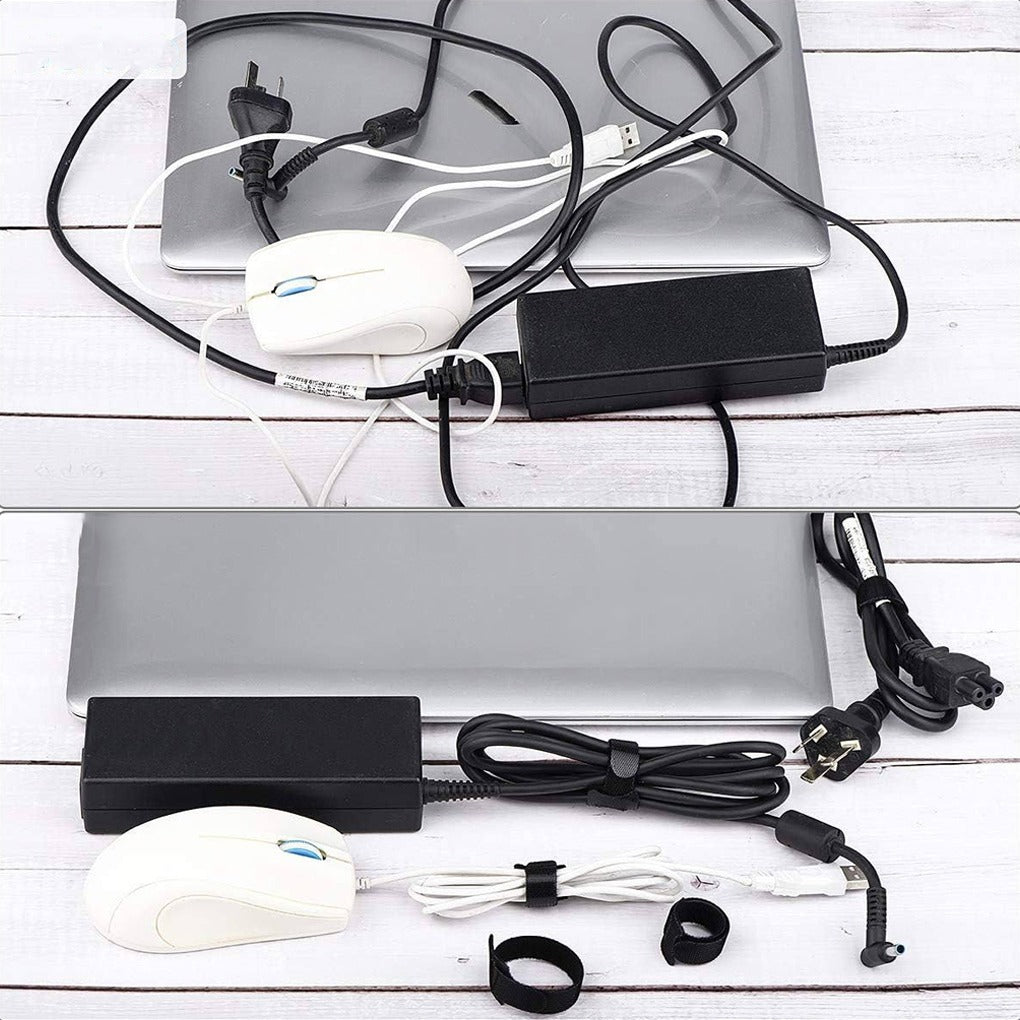 100pcs Nylon Reusable Cable Tie Hook and Loop Strap Cord Organizer
