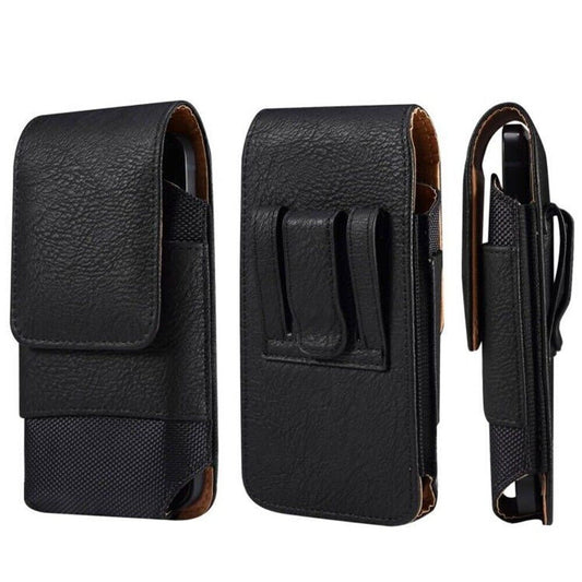 Black Mobile Phone Holster Pouch with Belt Clip for Men