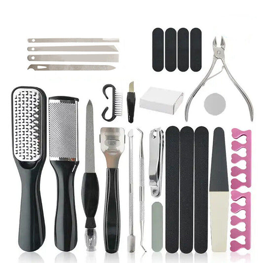 27-Piece Deluxe Manicure and Pedicure Nail Care Set with Tools