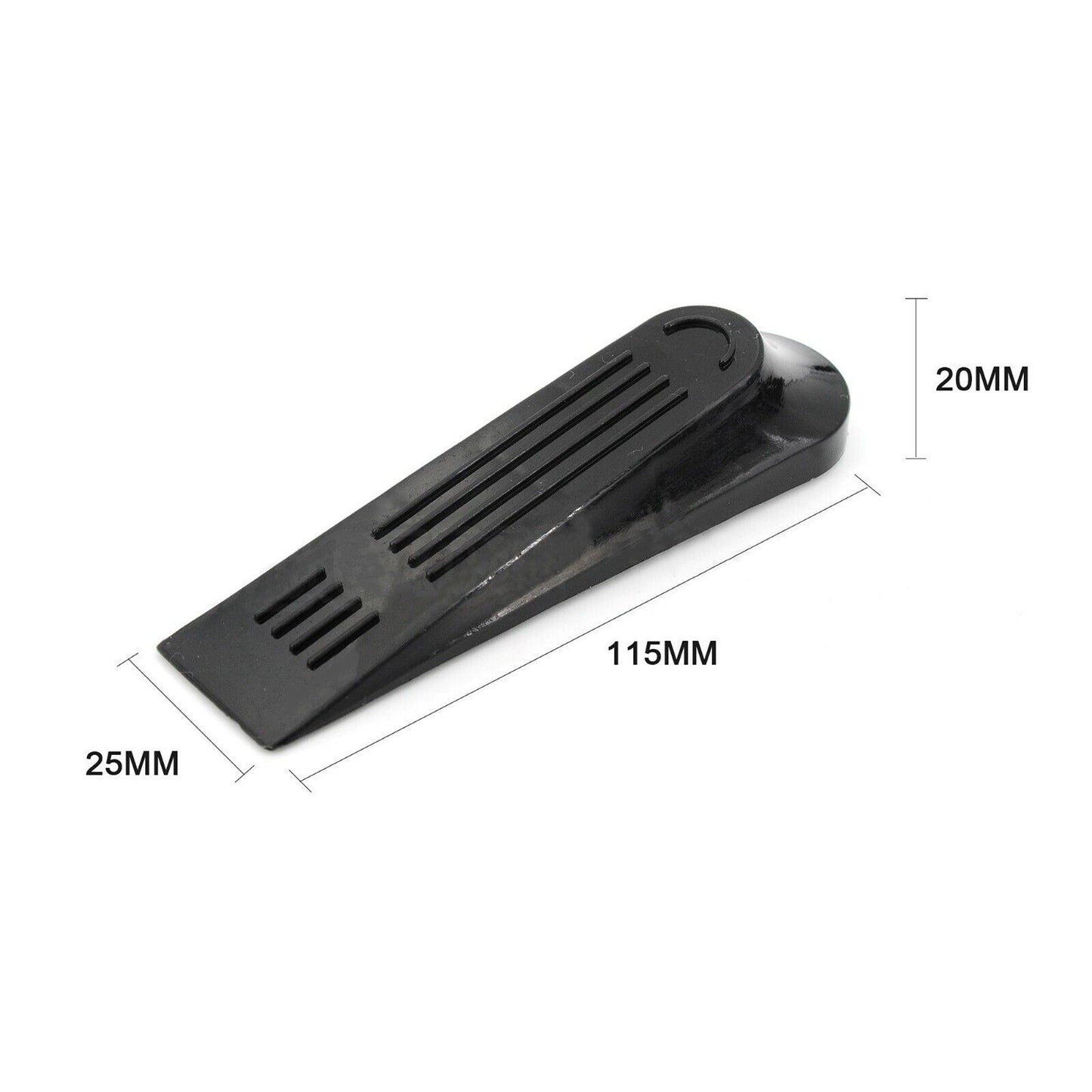 4pcs Non-Slip Thick Plastic Door Wedge Door Stoppers in Black