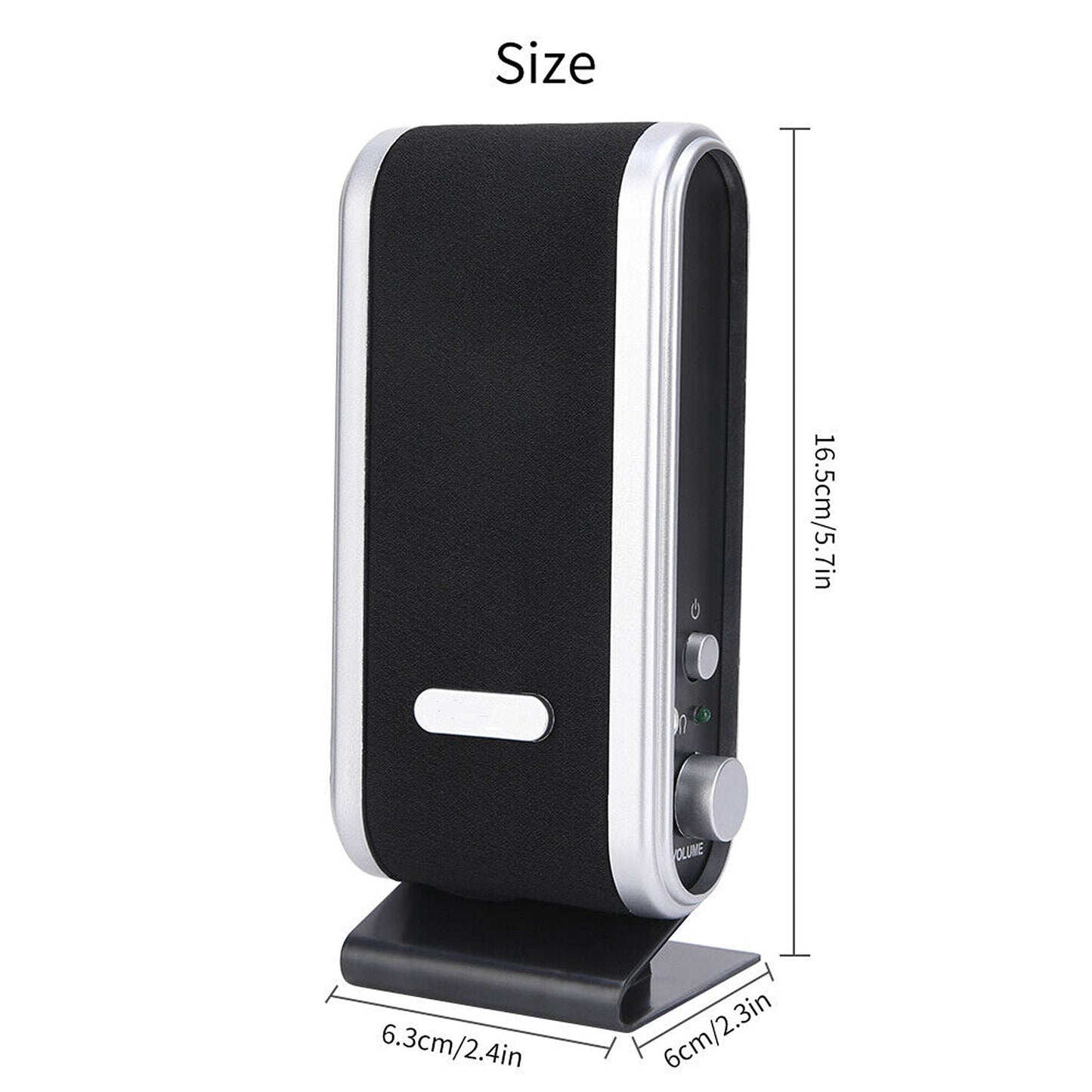2pcs Stereo Computer Speakers with Subwoofer USB Powered for PC and Laptops