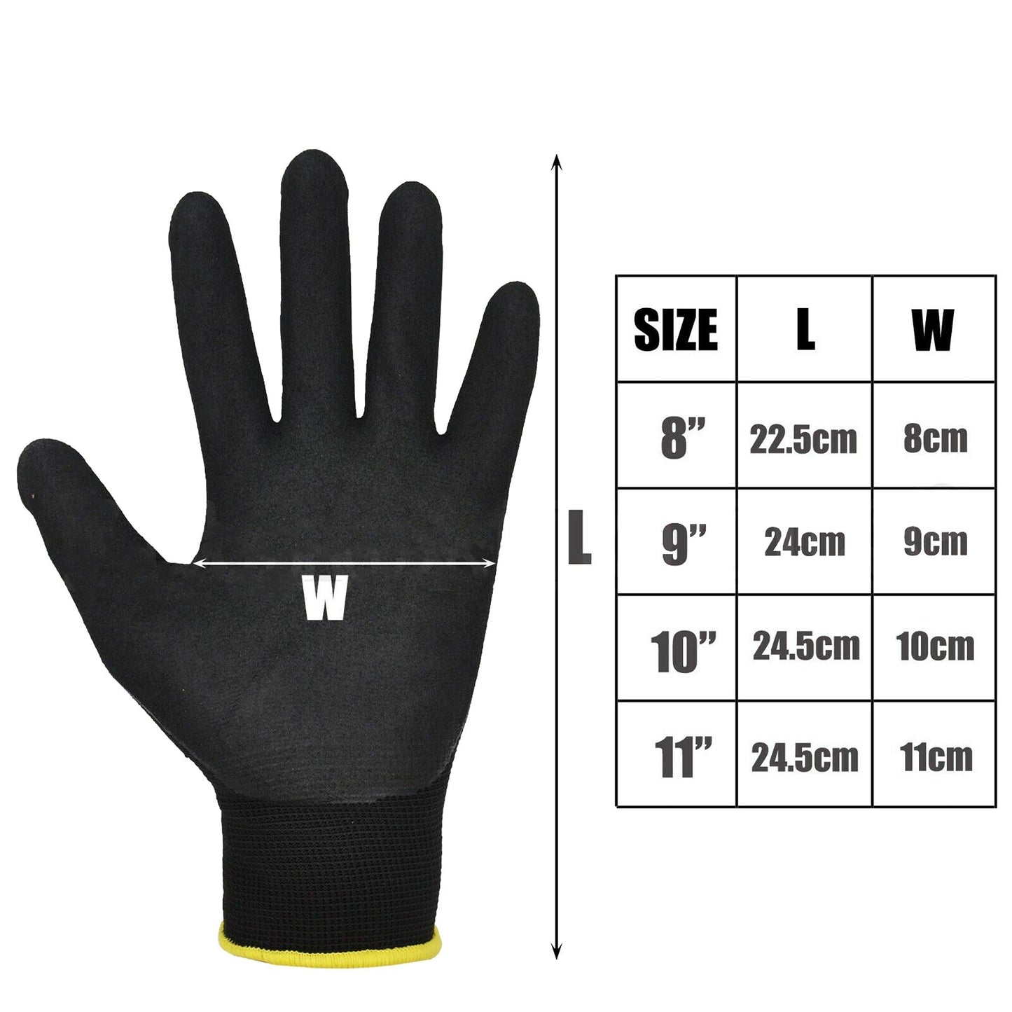 Cut Resistant Nitrile Coated Safety Work Gloves Puncture Antislip 8in