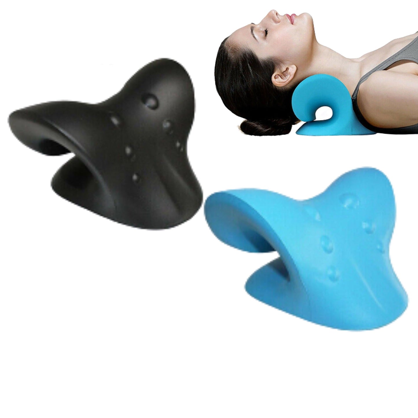 Cervical Neck Stretcher Device Traction Pillow for Pain Headaches TMJ Relief