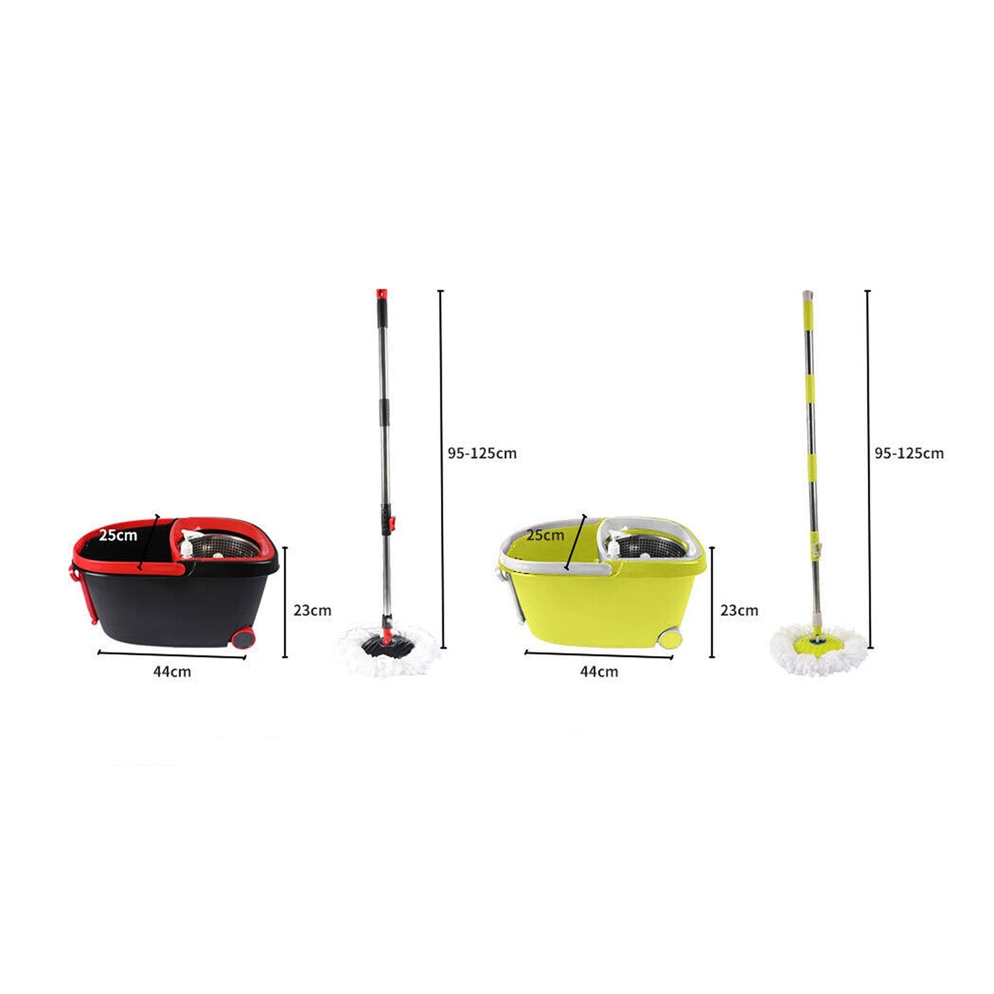 360 Degree Spin Mop Bucket Set with Microfiber Rotating Head