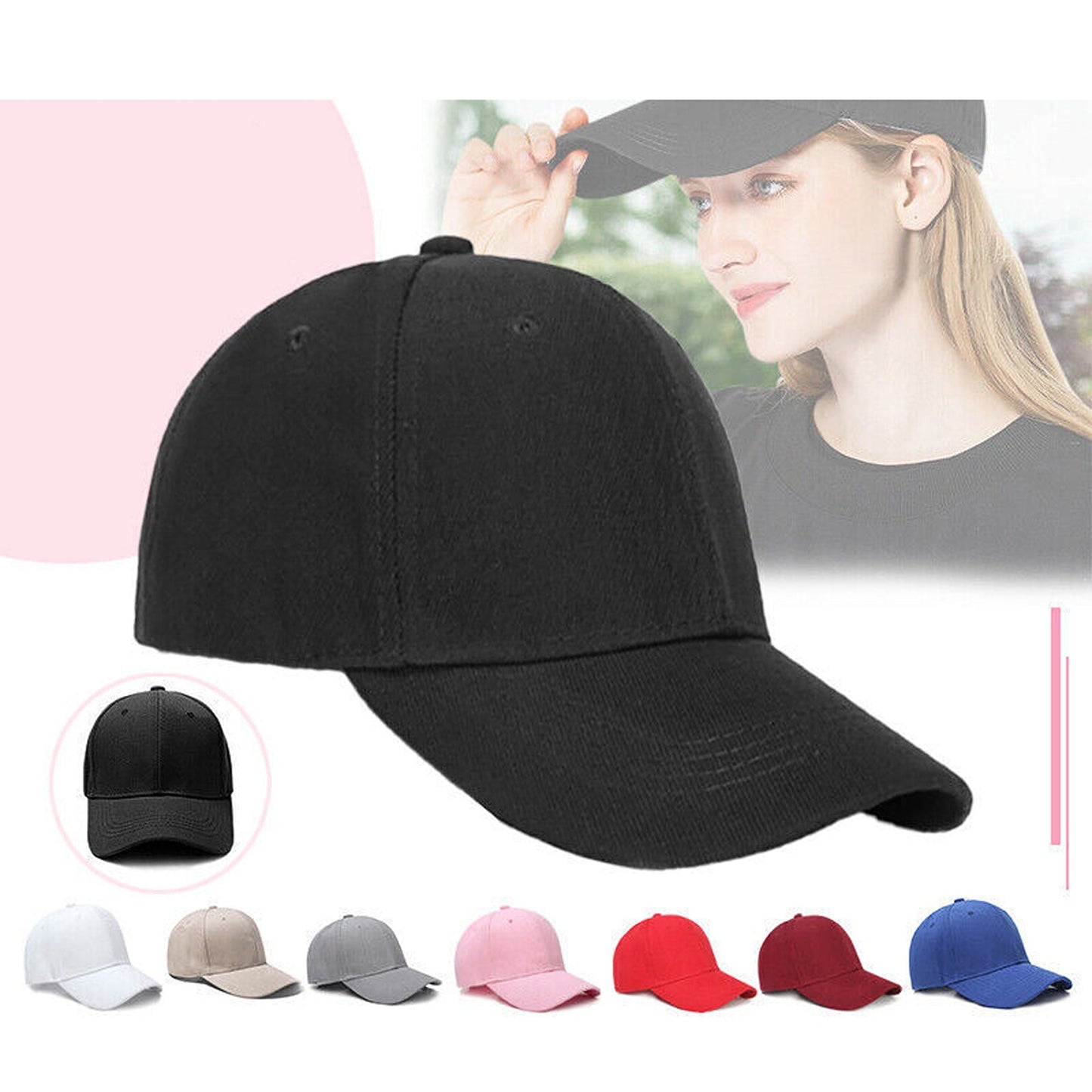 Outdoor Baseball Cap Shade Summer Peaked Sun Multi-color Visor