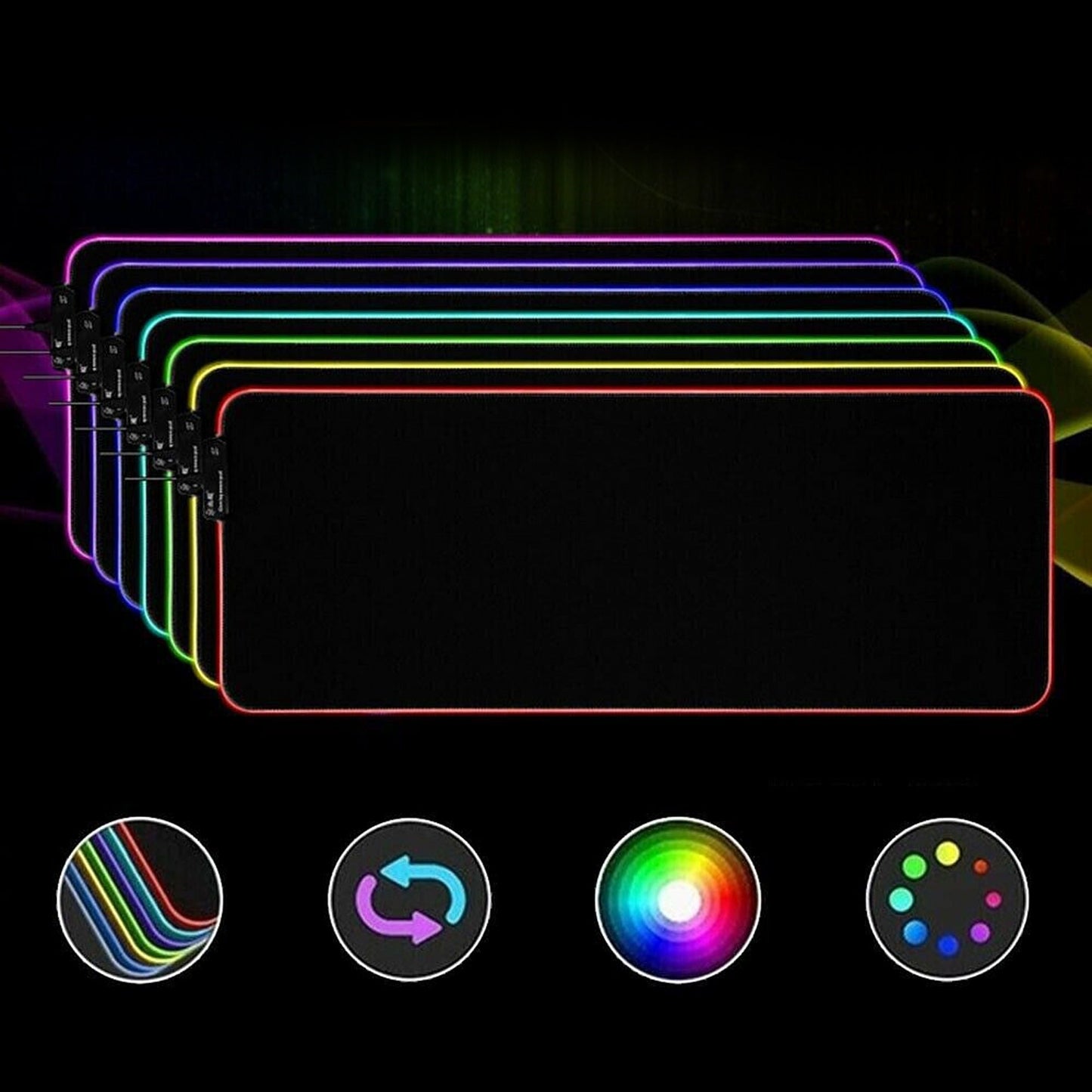 Extended Ultra Thick LED Gaming Mouse Pad Waterproof Rubber Anti-Slip Mat