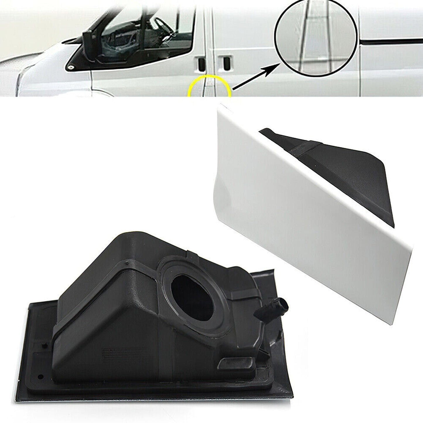 Fuel Tank Cap with Filler Pipe Door Flap Housing for Ford Transit MK6 MK7