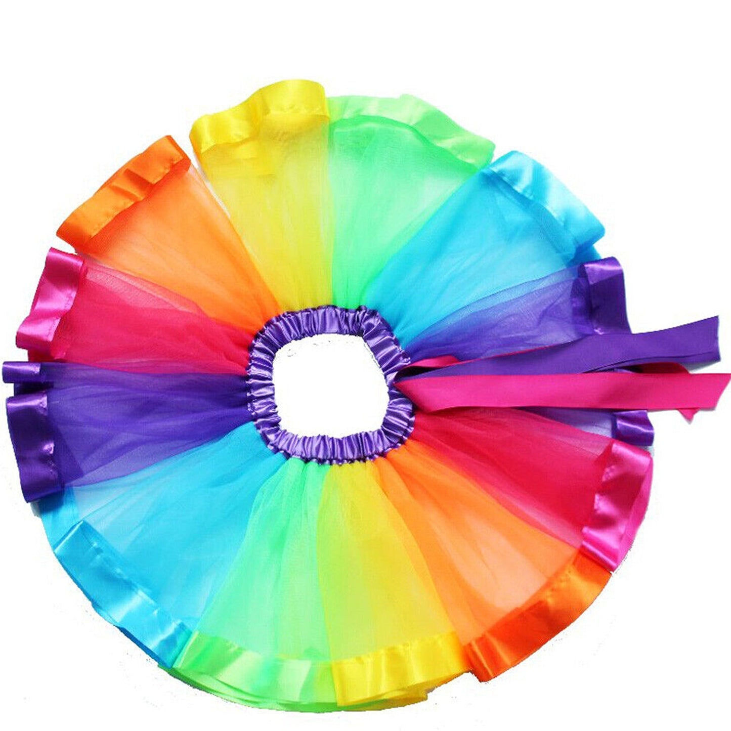 Rainbow Tutu Skirt for Girls Ballet Dance Princess Costume
