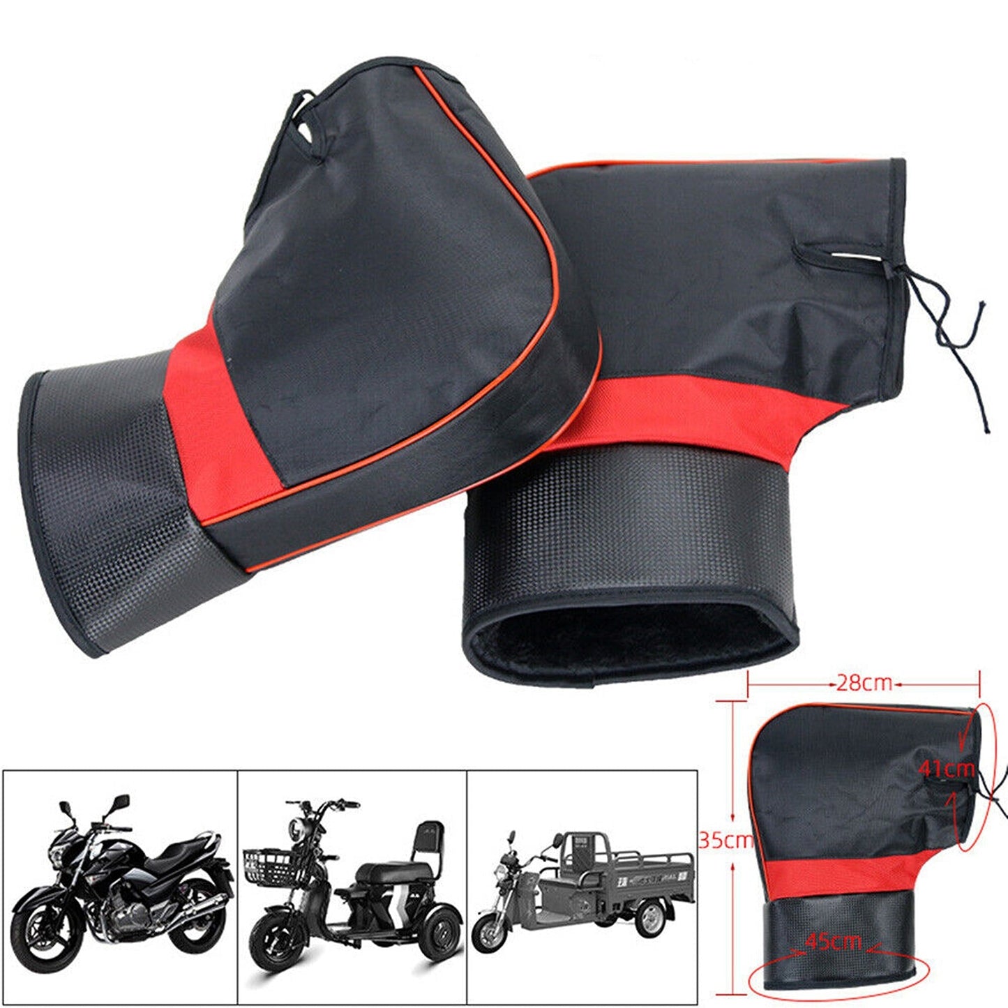Winter Windproof Motorcycle Handlebar Muffs Thick Warm Handle Gloves
