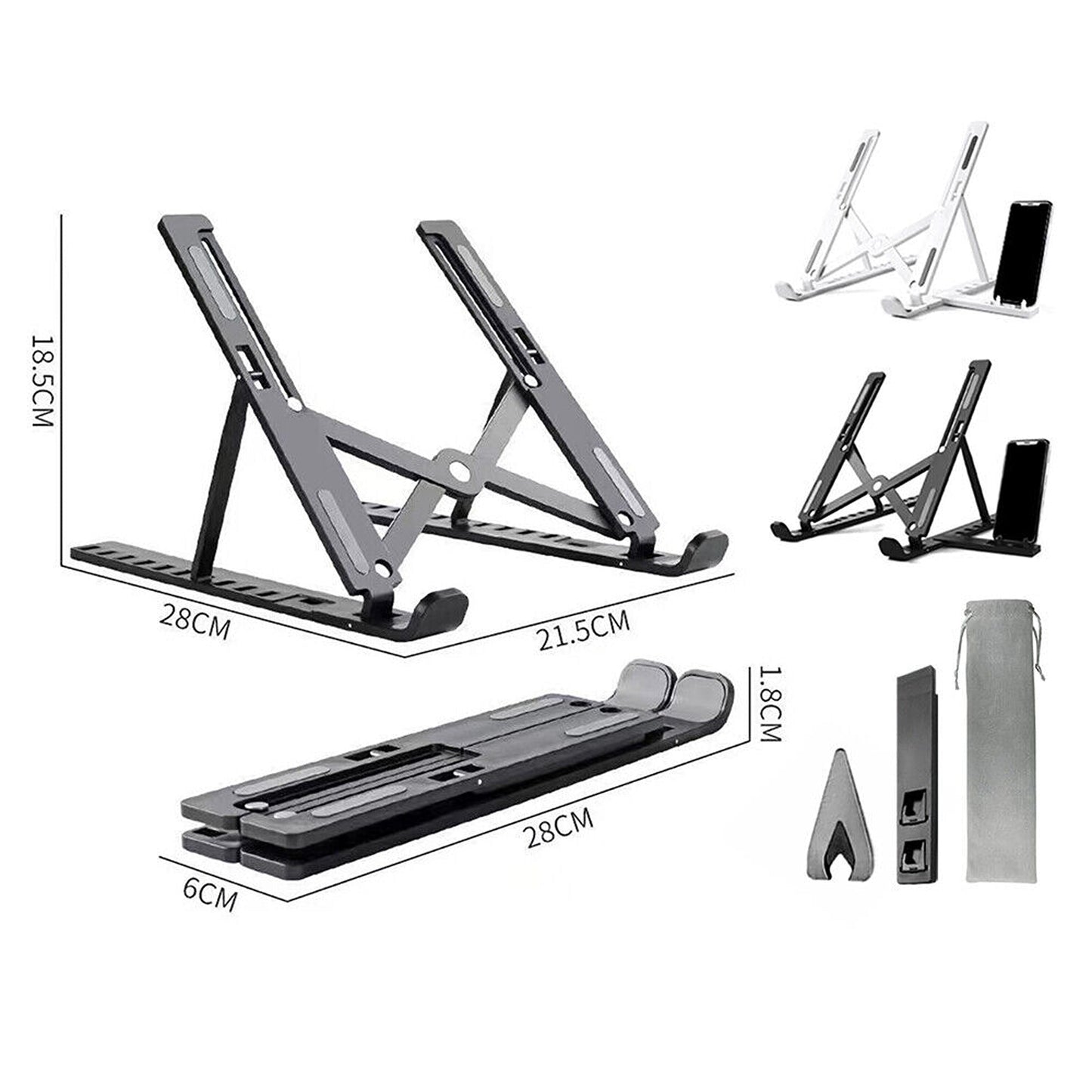 Adjustable Stand Tray for Laptops and Tablets Portable Desk Holder