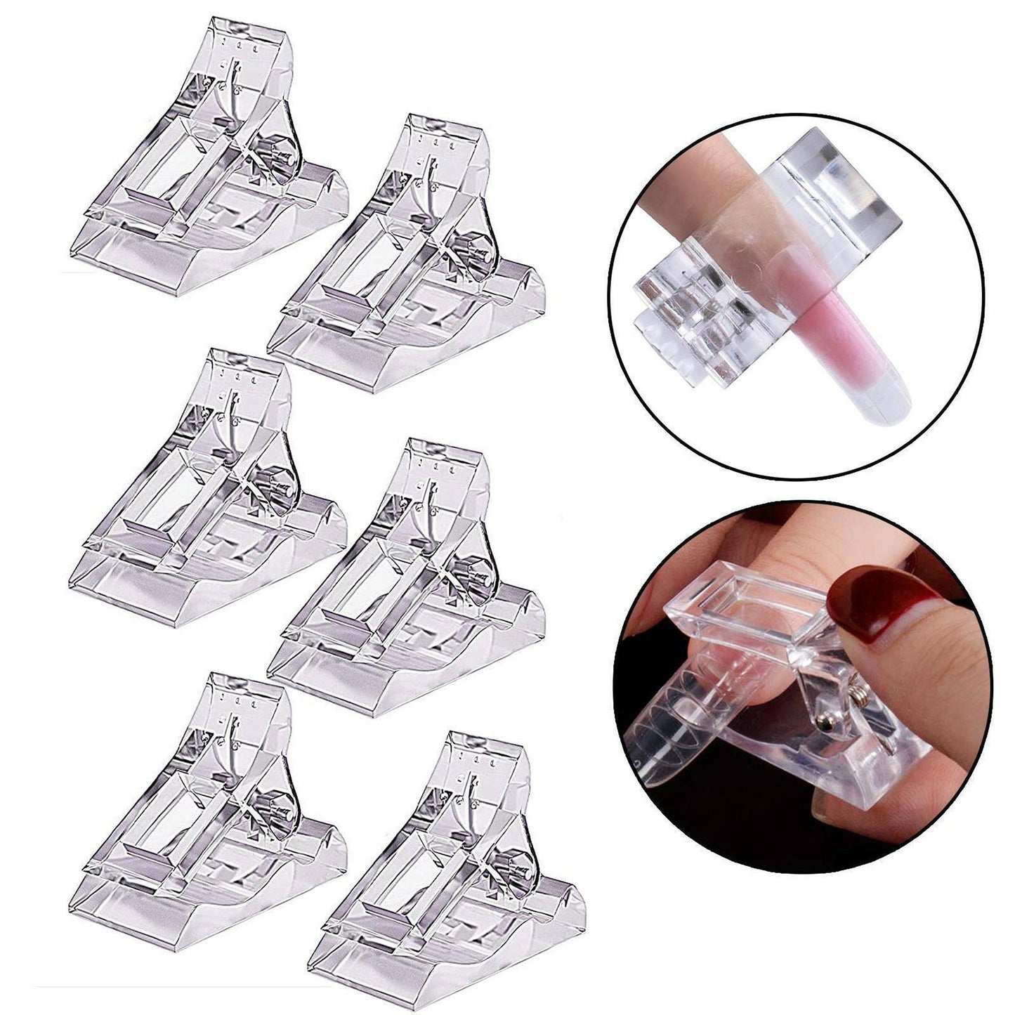 Quick Building Nail Tips Clip Clamps for Poly Gel Extension