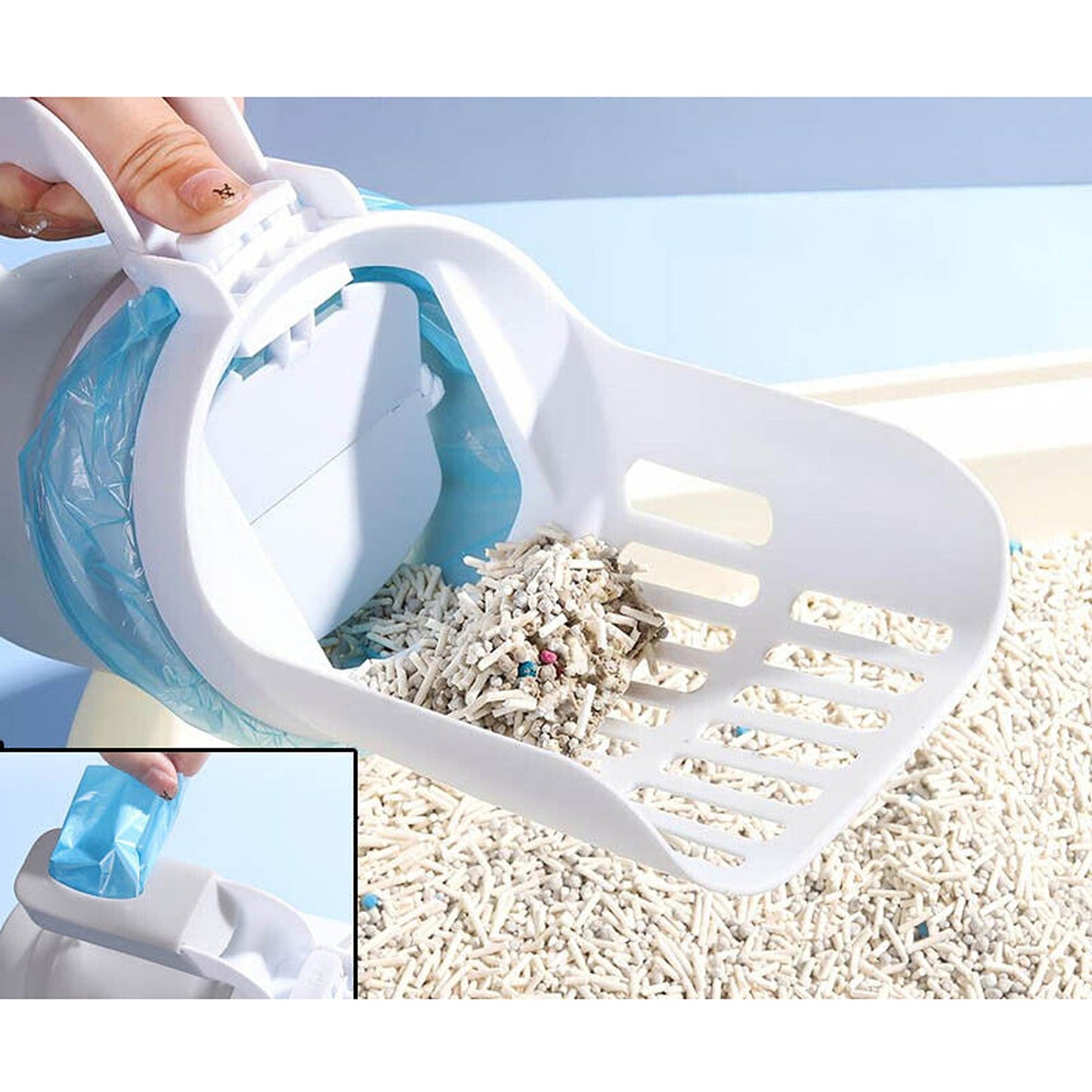 Detachable Cat Litter Scoop with Integrated Shovel Holder