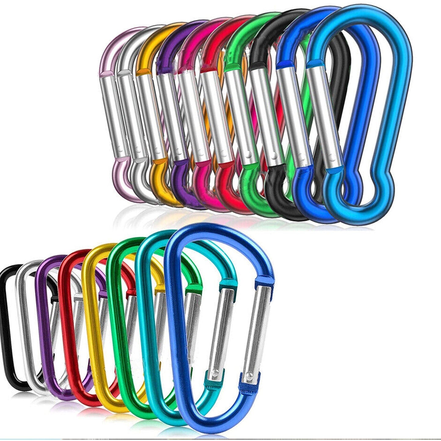 Colored Aluminum Carabiner Clips Snap Hooks for Keychains and Hiking