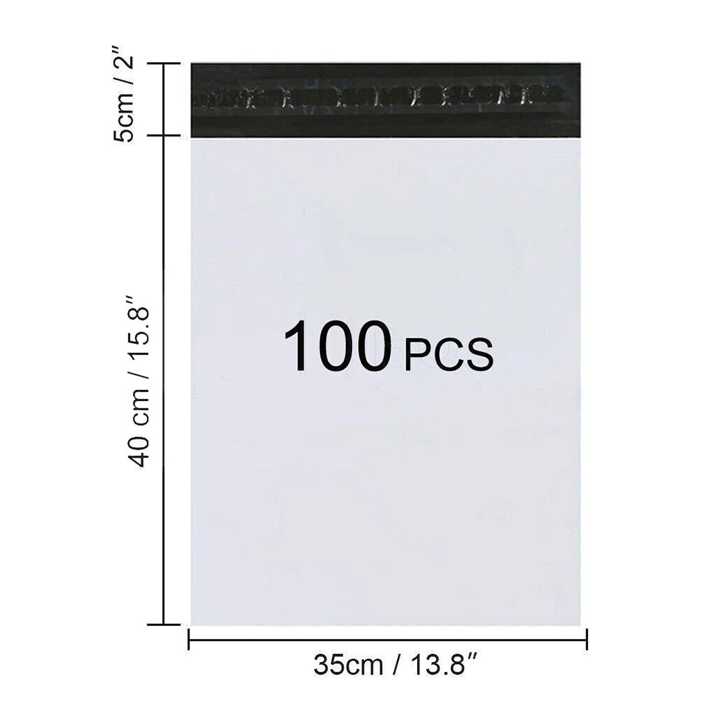 100x Self-Sealing Poly Mailer Satchel Courier Plastic Shipping Bags