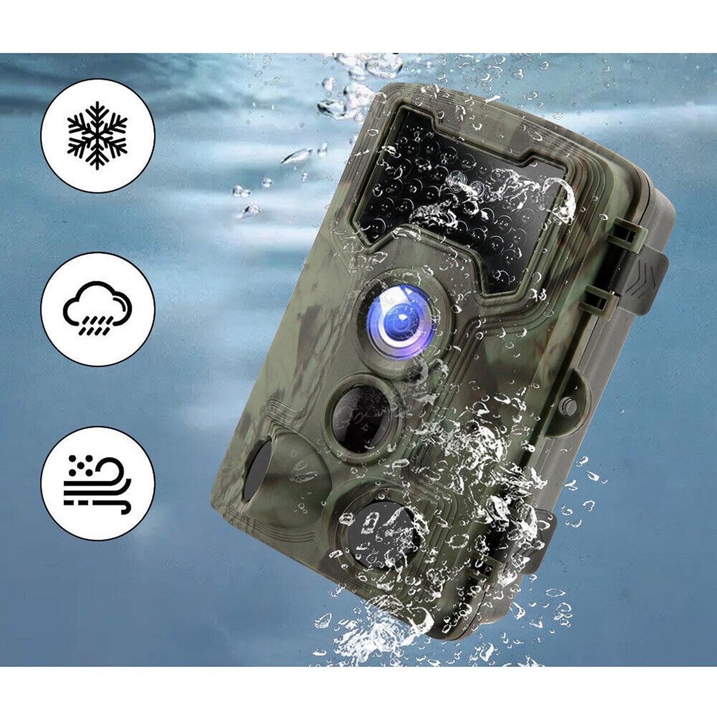 Trail Camera with 36MP Resolution and 1080P Night Vision