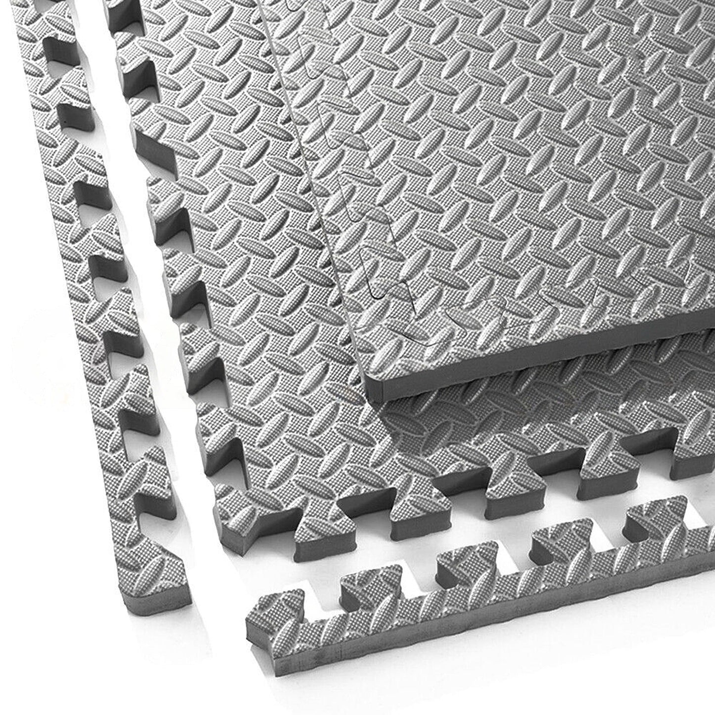 4pcs Gym Floor Mats EVA Foam Interlocking Heavy Duty Puzzle