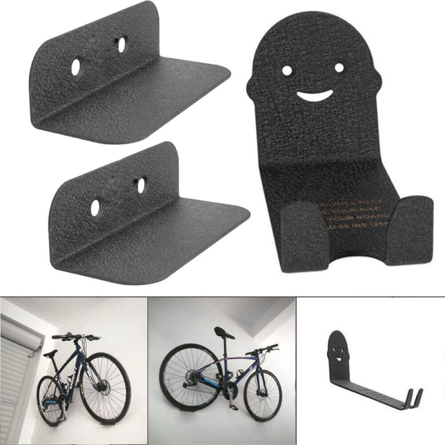 Wall Mounted Bicycle Rack Metal Pedal Hook for Storage