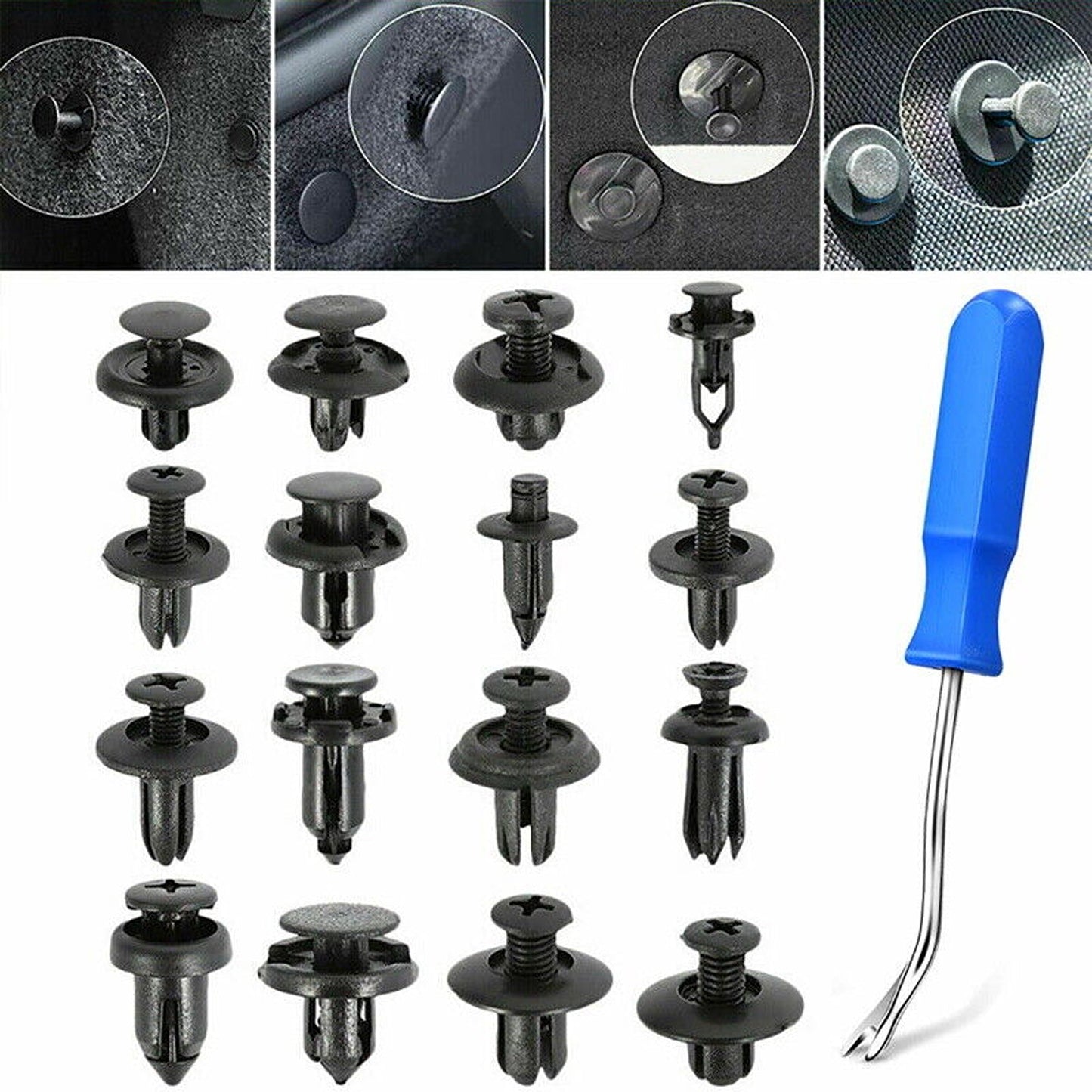 626pcs Auto Panel Bumper Plastic Fastener Retainer Car Trim Body Clips Kit Rivets