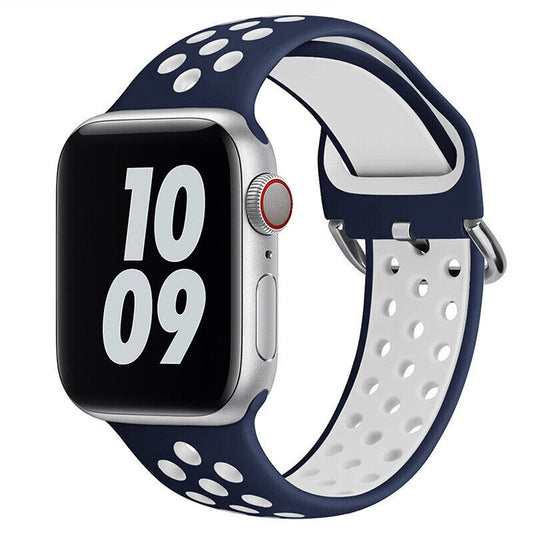Blue White For iWatch Watch Band Series 9 SE Ultra 8 7 6 5 4 Strap 38 40 41 42 44 45 4