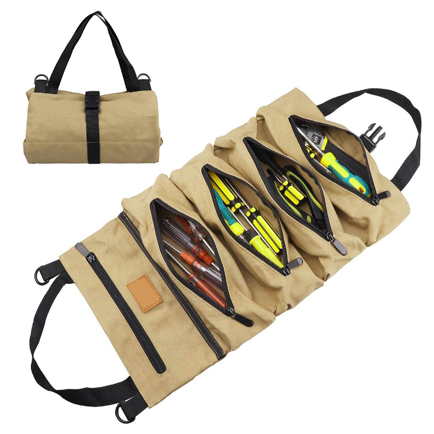 Super Big Canvas Tool Roll Large Organizer Bag for Wrench