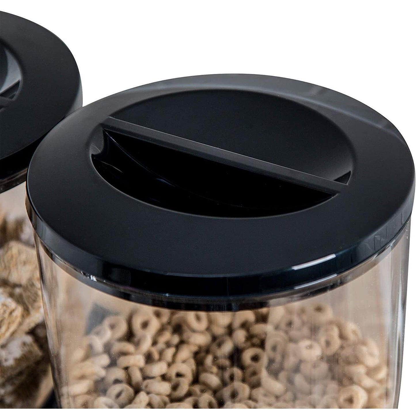 Double Compartment Cereal Dispenser for Dry Grains and Food Storage