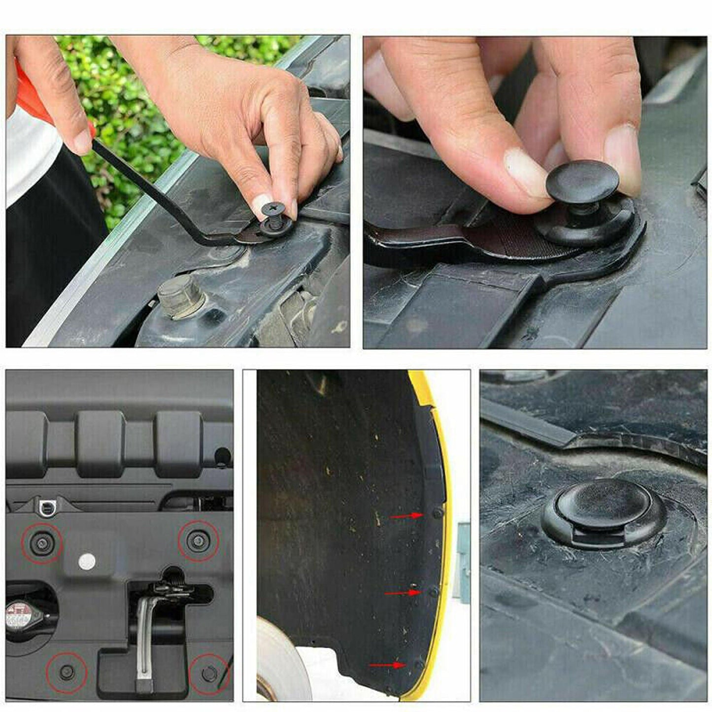 626pcs Auto Panel Bumper Plastic Fastener Retainer Car Trim Body Clips Kit Rivets