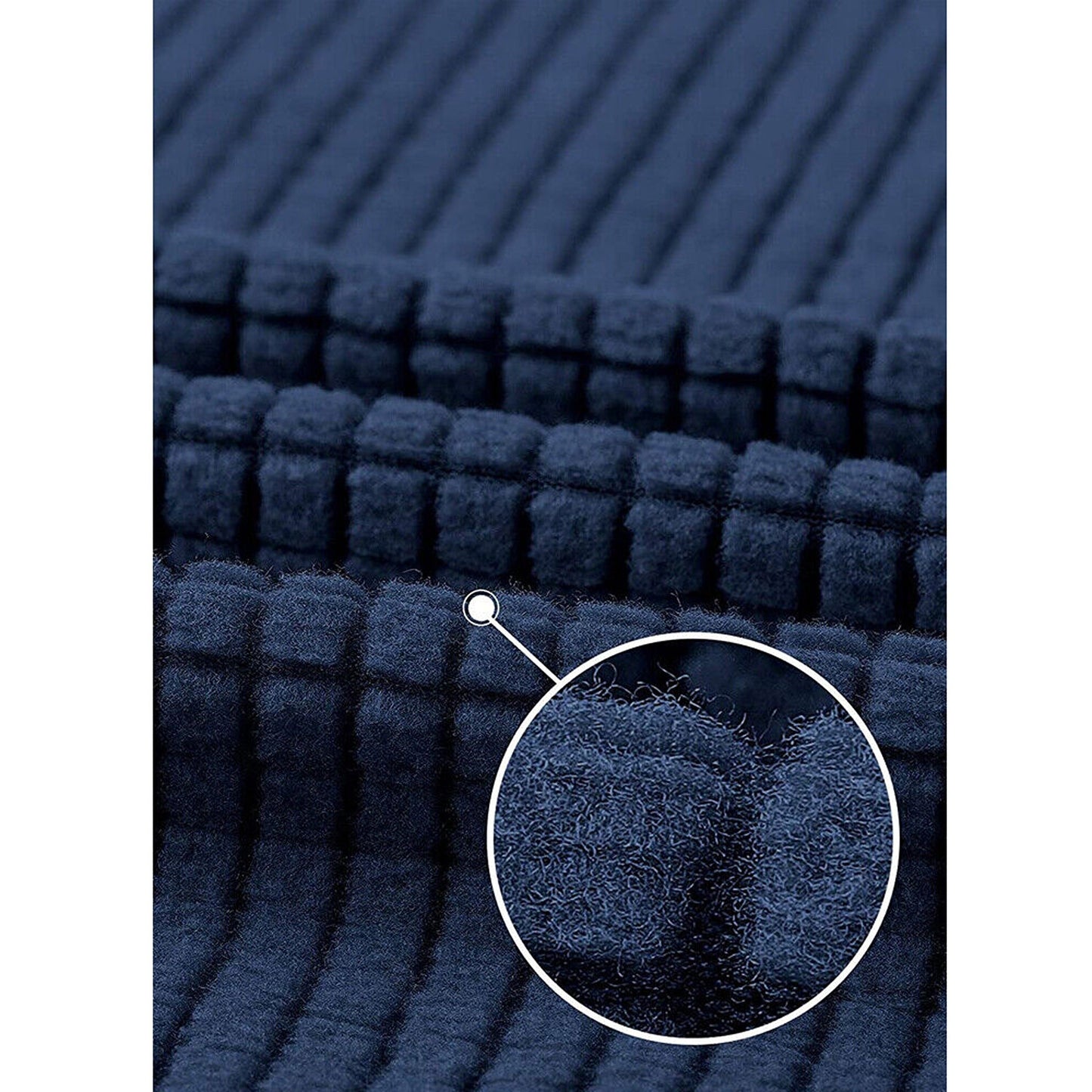 Navy Super Stretch Sofa Cover Lounge Soft Thick Seater Slipcover