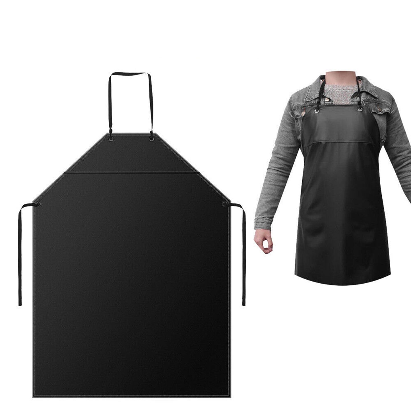 Chef Choice Heavy Duty Waterproof Apron Black PVC