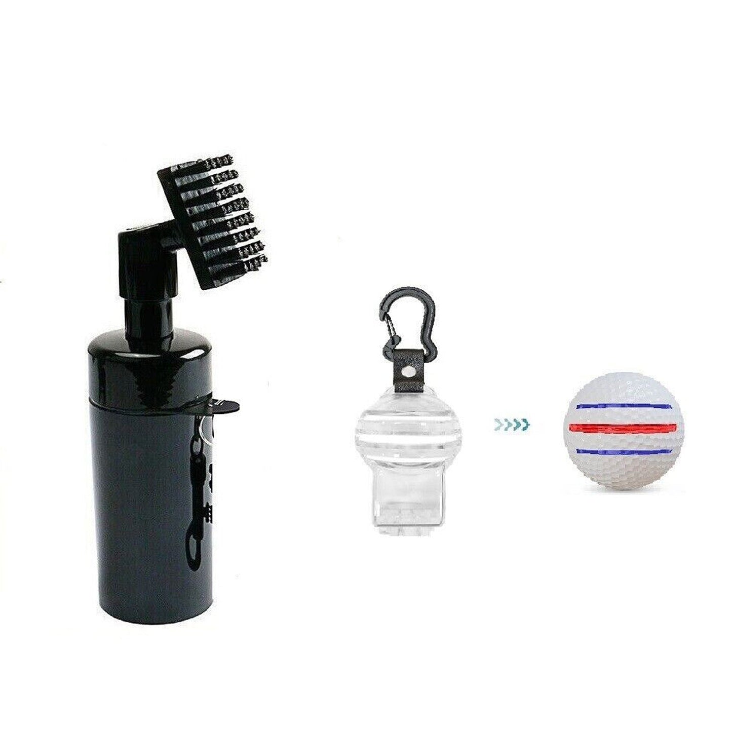 Golf Club Cleaner with Built-in Water Spray Brush and Groove Cleaner