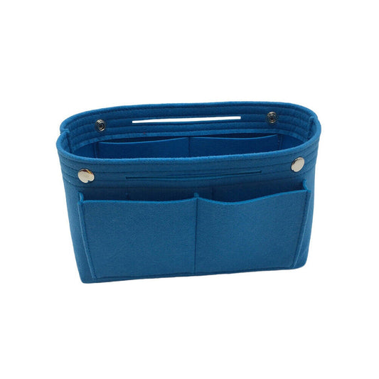 Blue Women Handbag Felt Bag Tote Insert Liner Purse Pouch