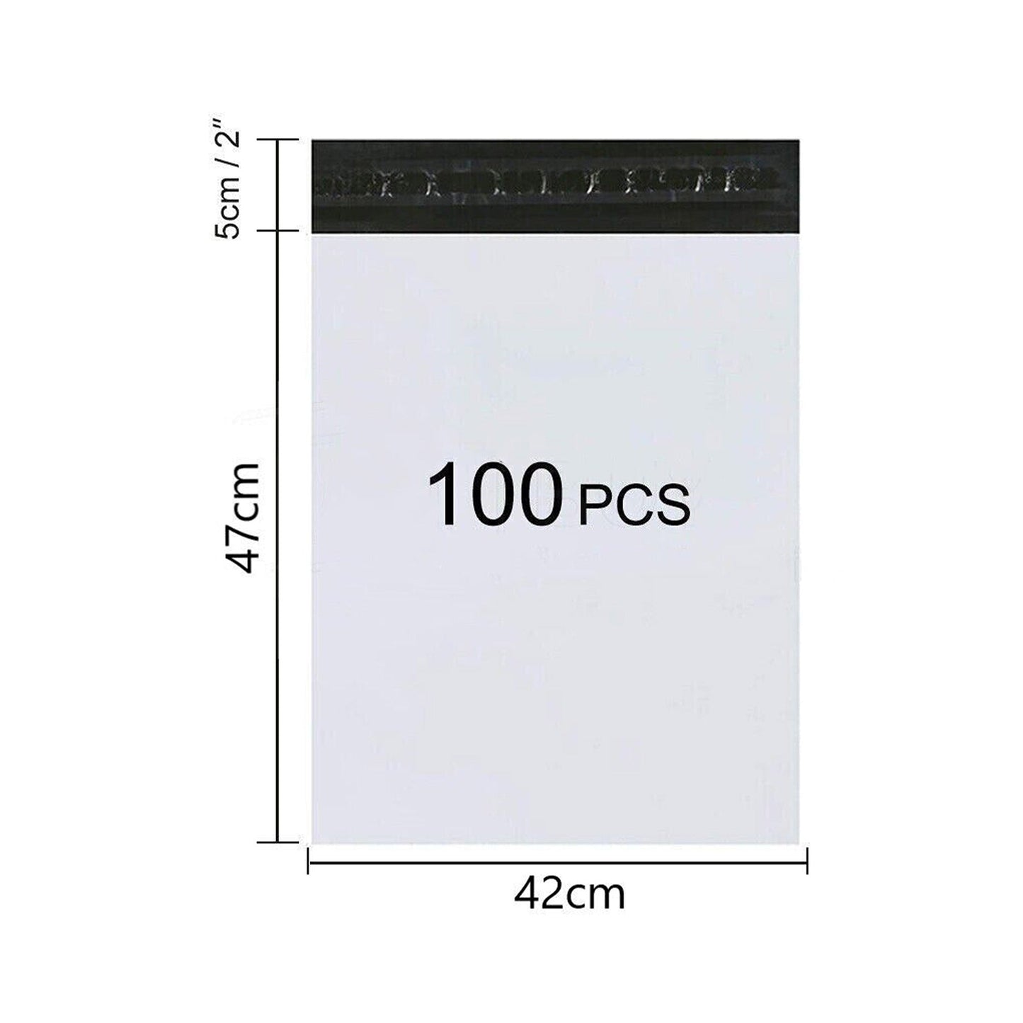 100x Self-Sealing Poly Mailer Satchel Courier Plastic Shipping Bags