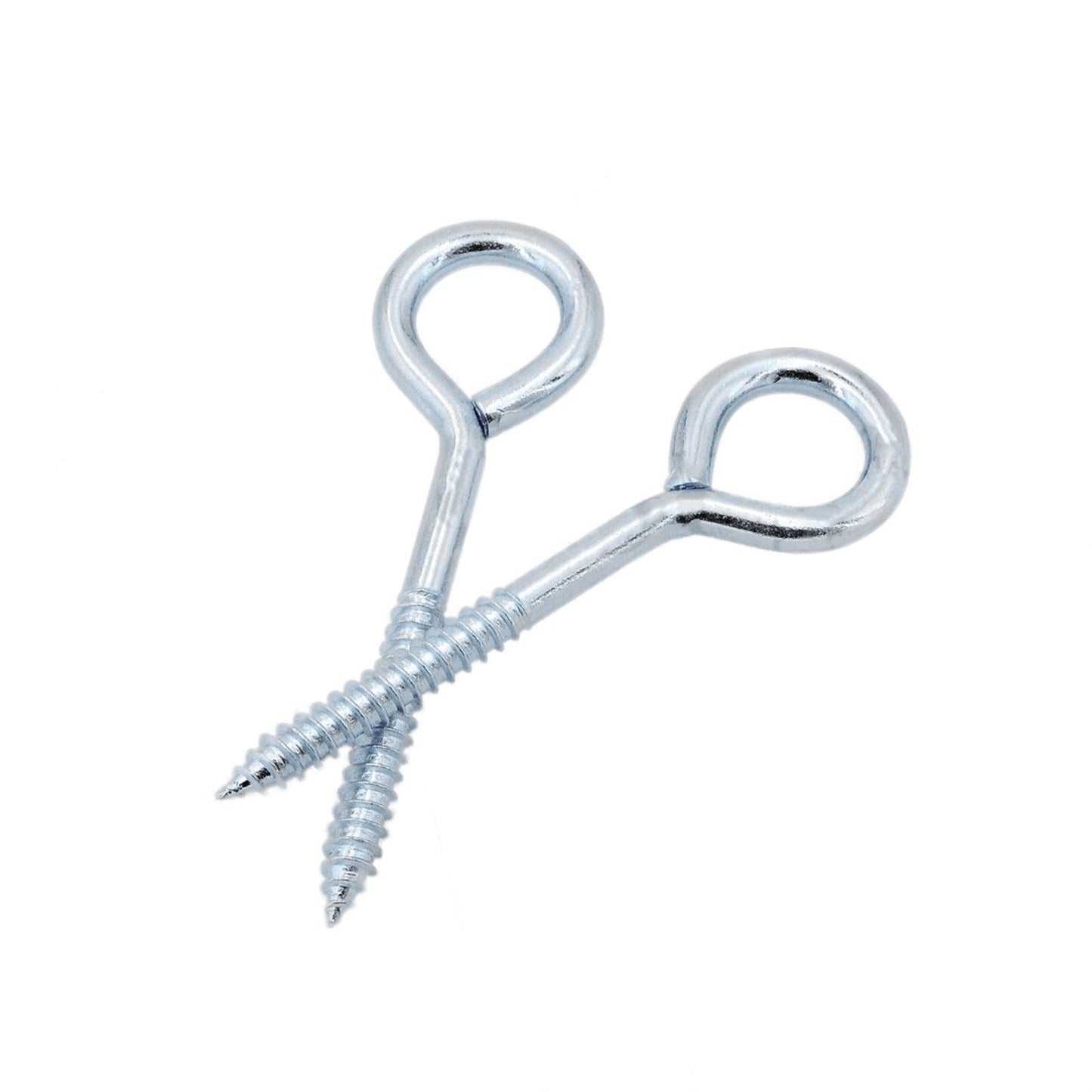 Smaller 6 x 63mm Zinc-plated Steel Screw Eye Hooks for Heavy Duty Kitchen Garage