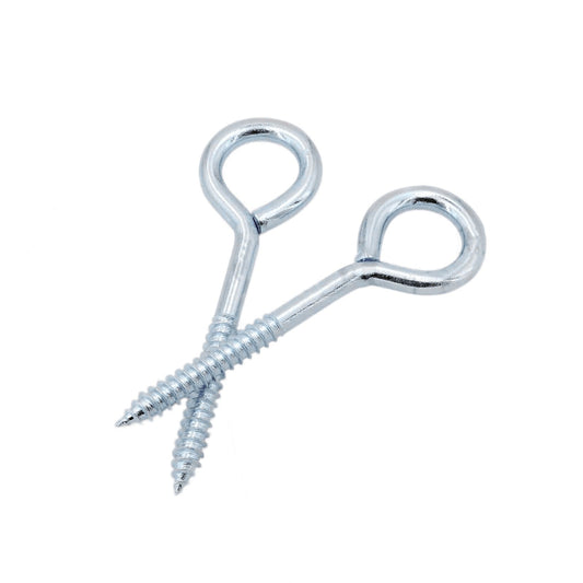 Smaller 6 x 63mm Zinc-plated Steel Screw Eye Hooks for Heavy Duty Kitchen Garage