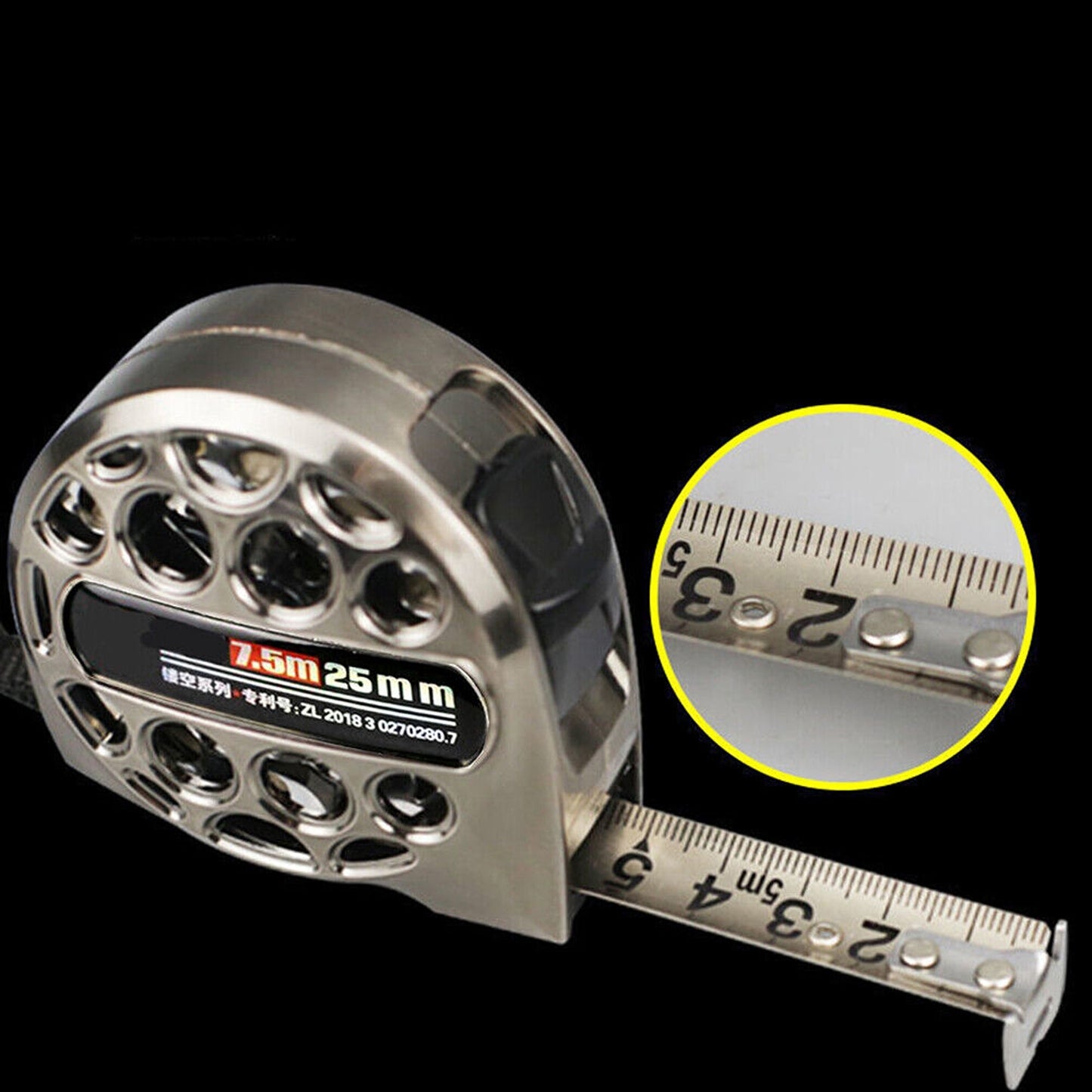 Retractable Measuring Tape with Metric Ruler Easy Lock and Release