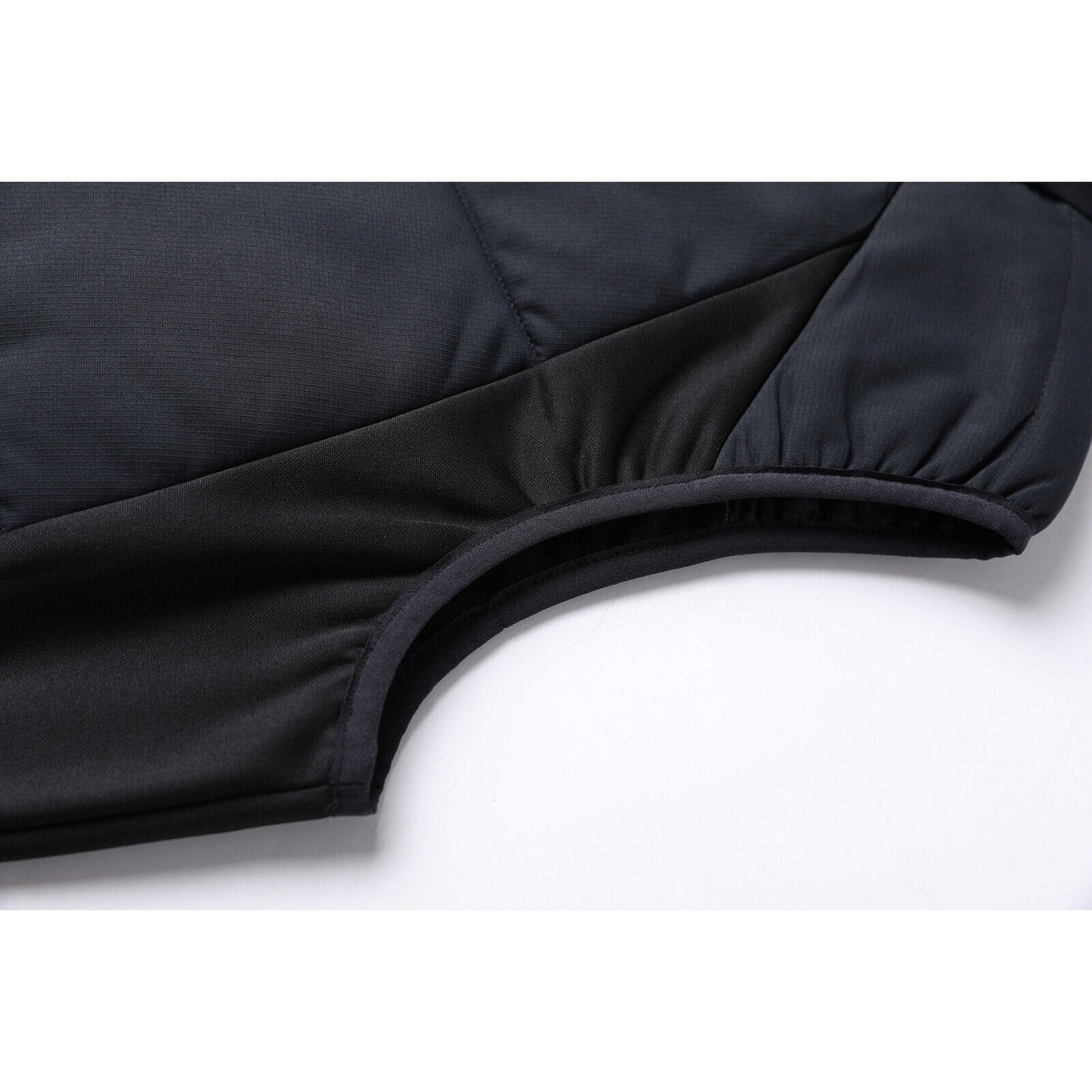 Prussian Blue Vegan Active Puffer Vest Quilted Down-Free with Nearly Black Side Panel
