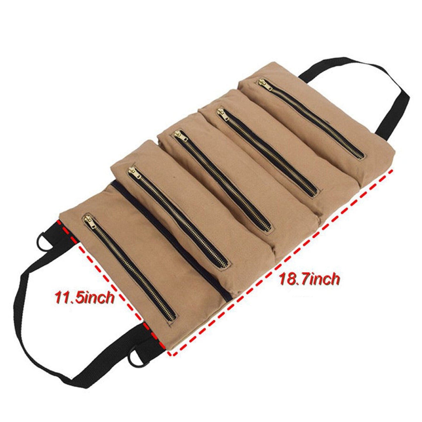 Super Big Canvas Tool Roll Large Organizer Bag for Wrench