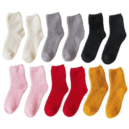 3 Pairs Cozy Winter Warm Socks for Bed and Home