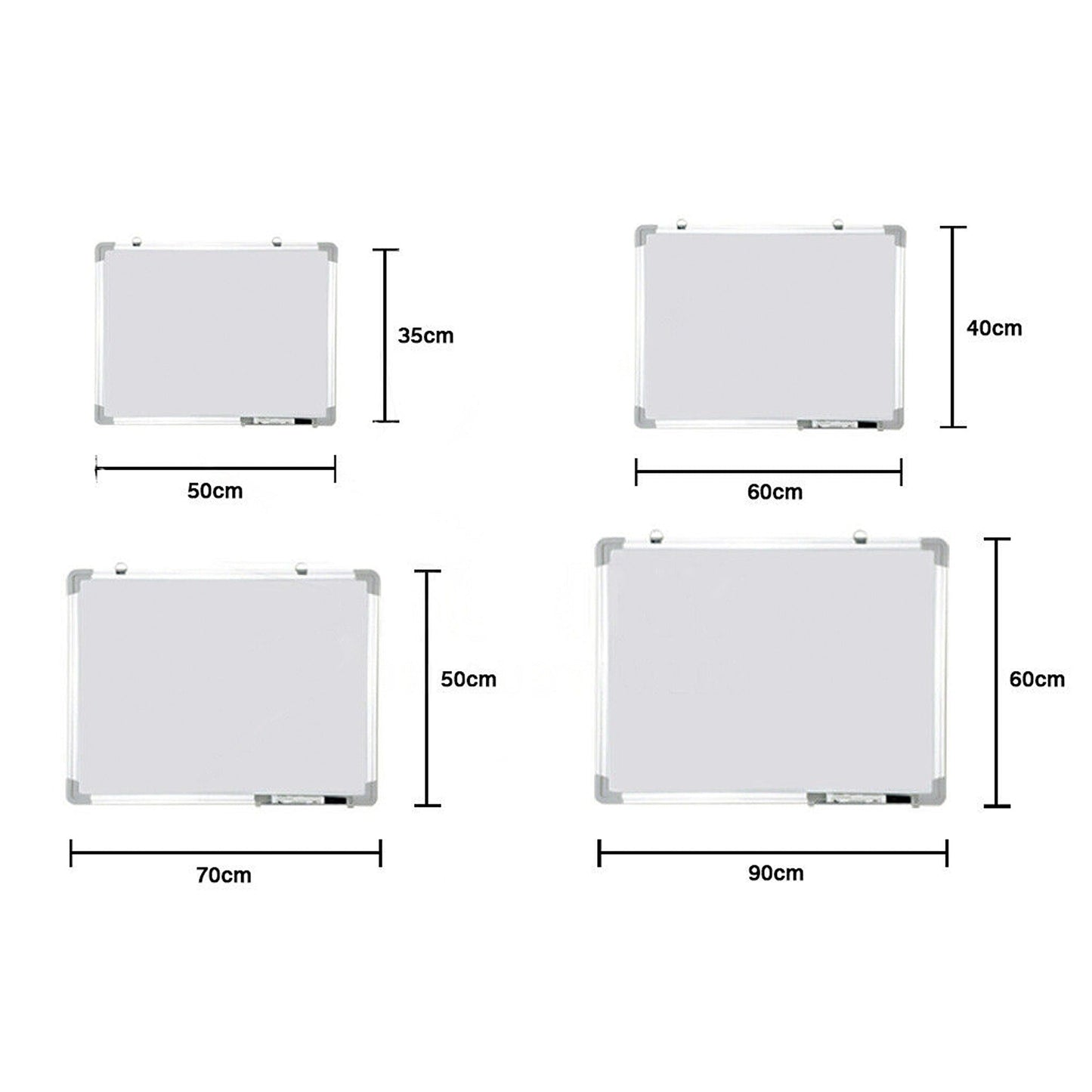 Magnetic Whiteboard for Home and Office Eraser Marker Button 4 Sizes