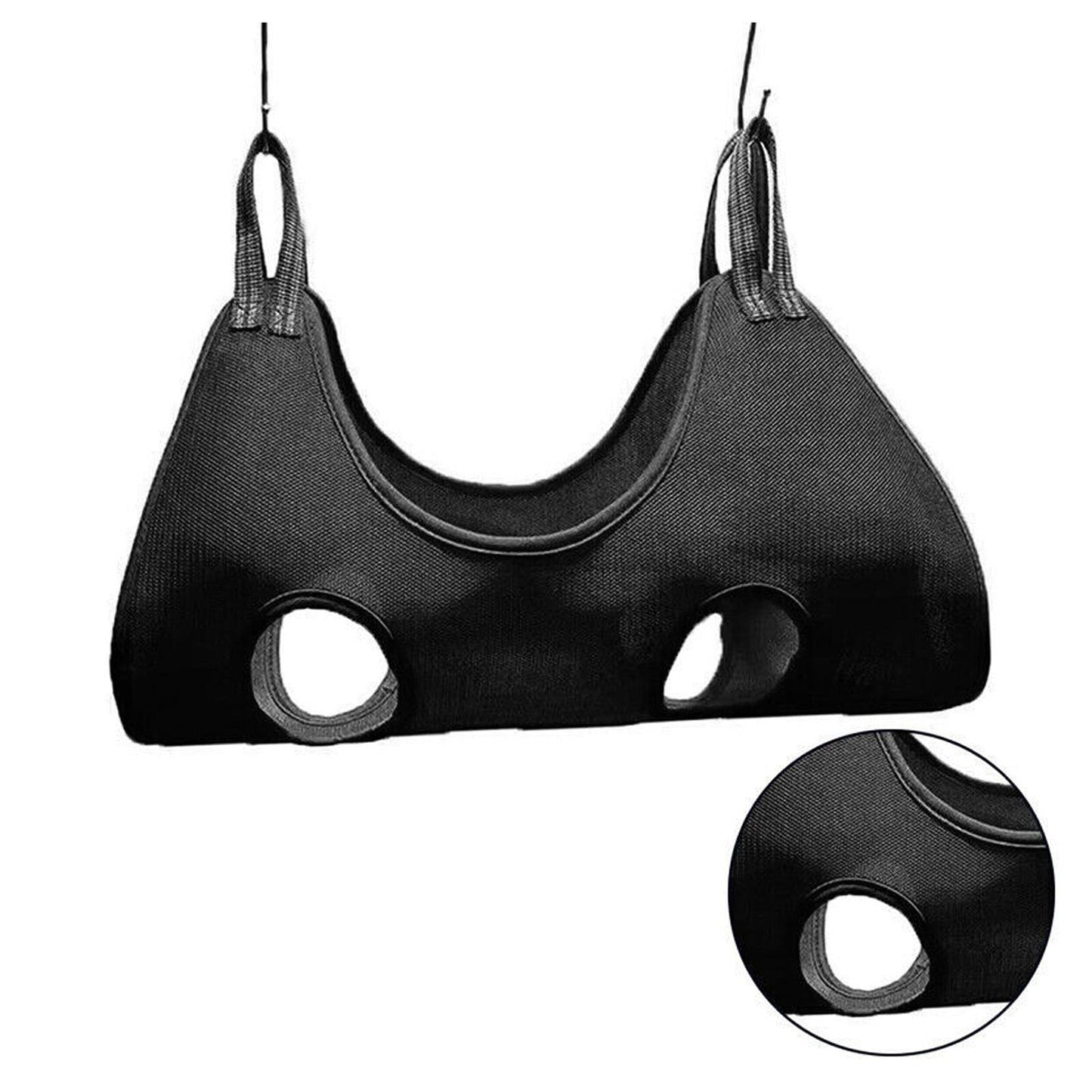 Black Pet Grooming Hammock Sling Nail Trimming and Bathing Bag