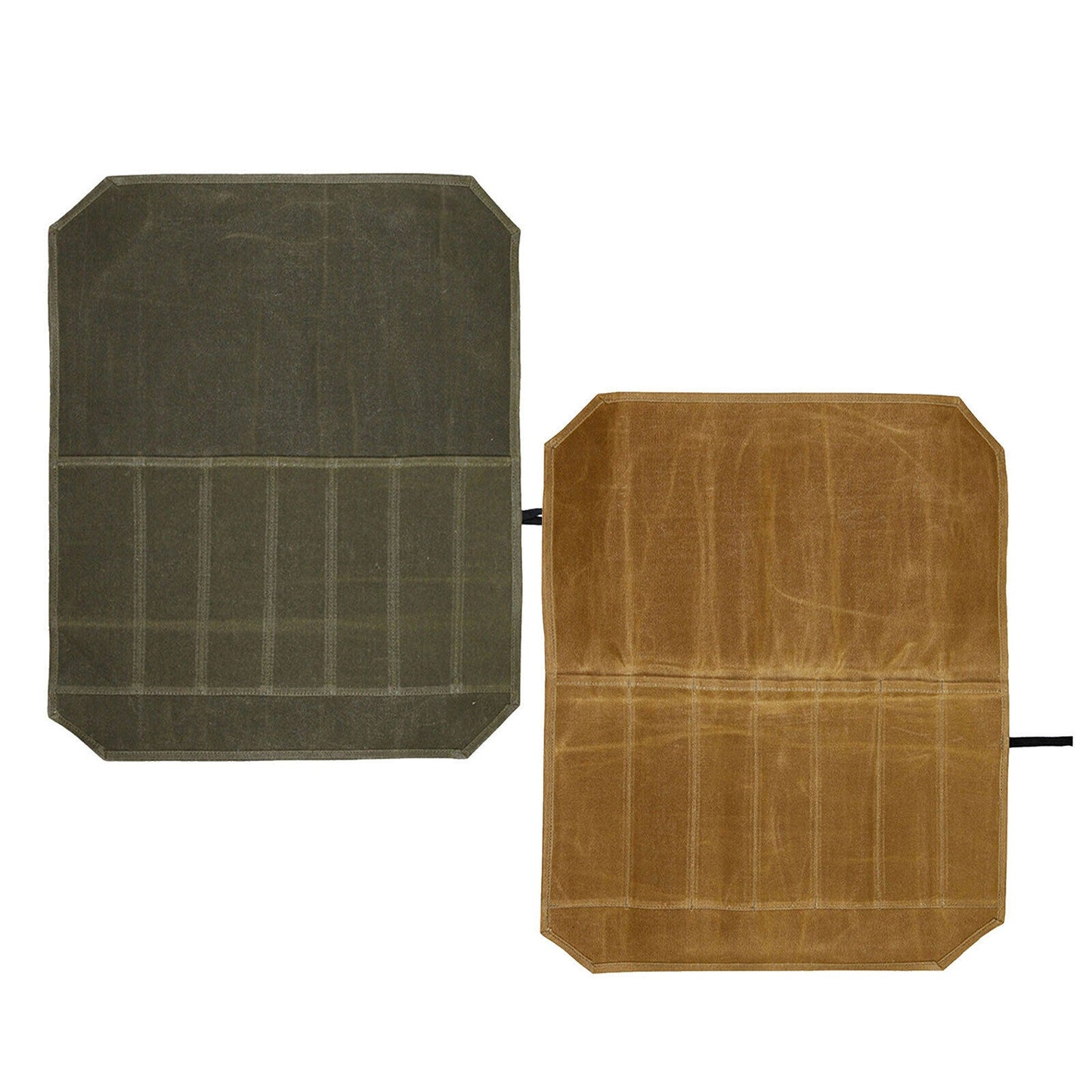 Waxed Canvas Chef Knife Roll Bag 7 Slot Storage Case