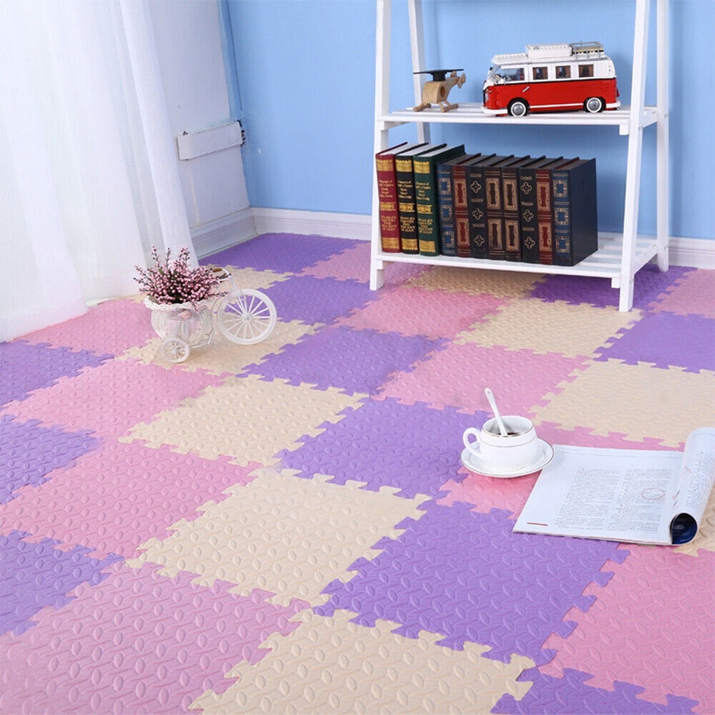 Soft EVA Rubber Foam Interlocking Floor Mats for Kids Gym and Camping