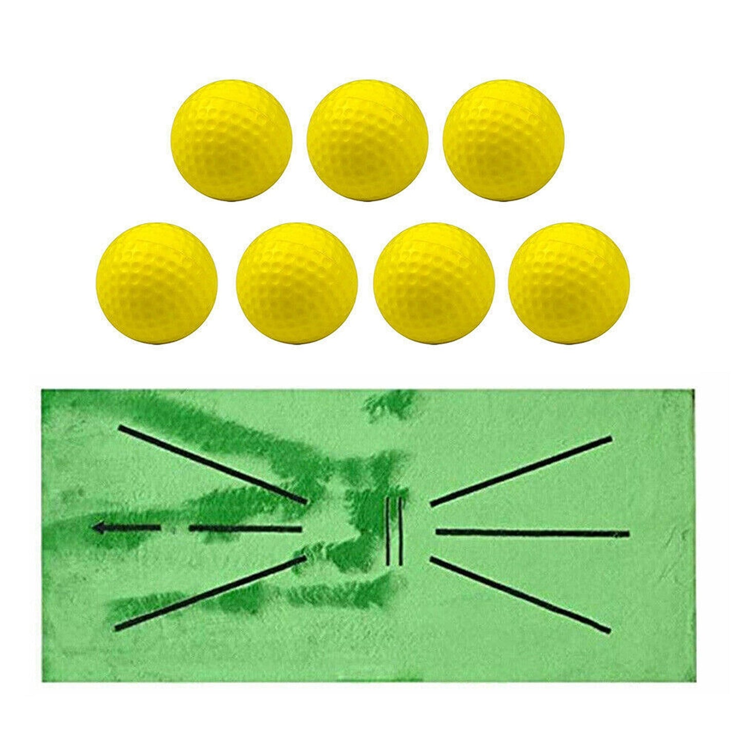 Anti-Slip Indoor Golf Practice Swing Mat Hitting Training Aid 1 Set