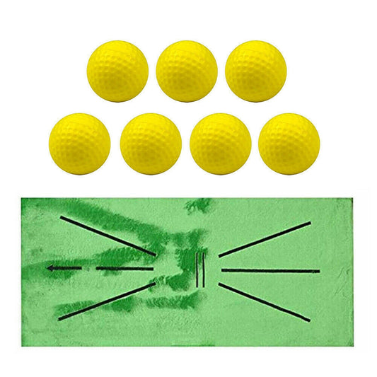 Anti-Slip Indoor Golf Practice Swing Mat Hitting Training Aid 1 Set