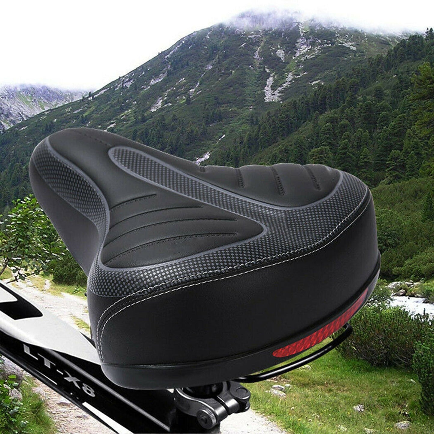 Bike Gel Cruiser Comfort Saddle Wide Soft Cushion Seat