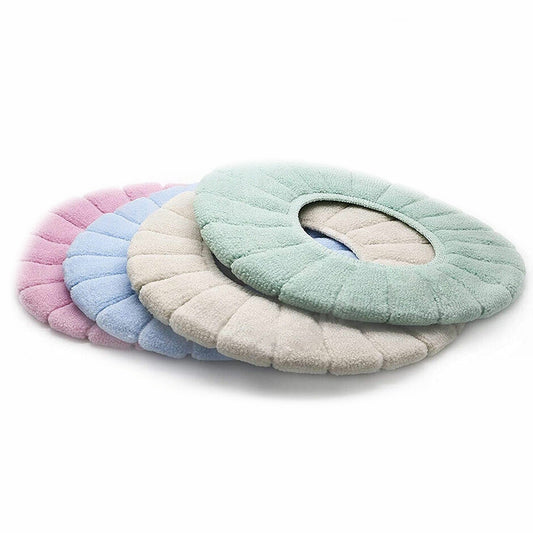 Washable Winter Warmer Bathroom Toilet Seat Cover Soft Cushion Pads