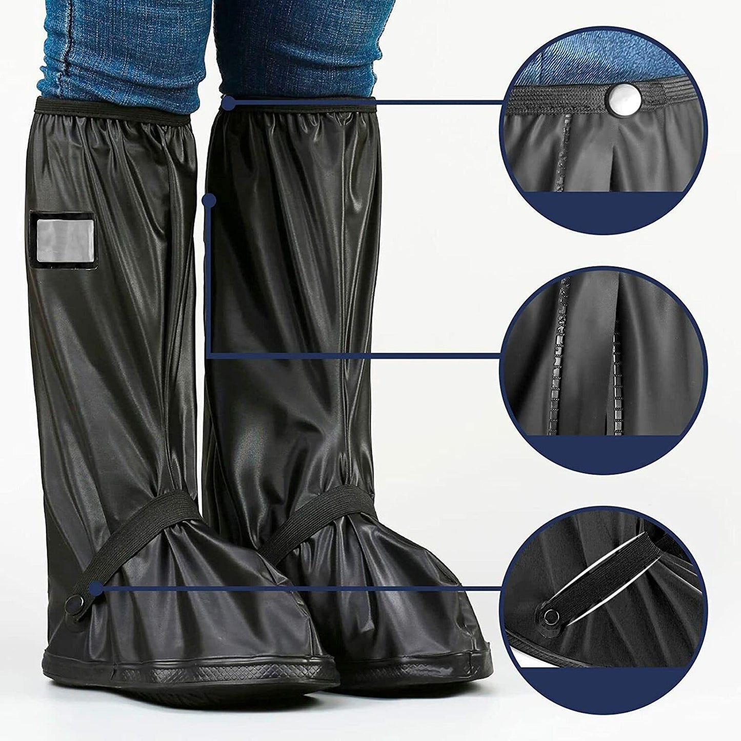 Reusable Waterproof Boot Gear Anti-slip Rain Shoe Covers
